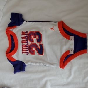 Michael Jordan boy's onesie with matching beanie hat